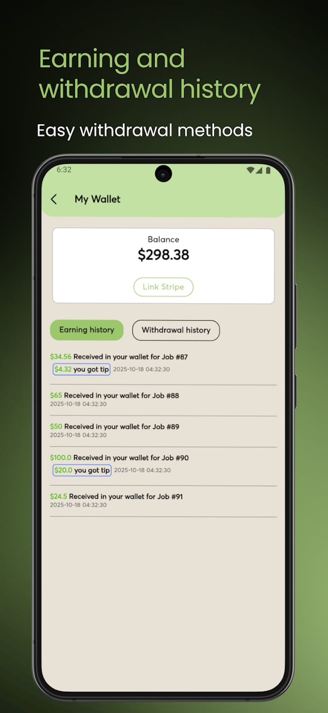 Jobs 4 Teen app homeowner review screen